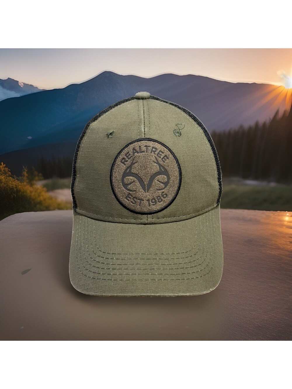 Realtree Outdoors Deer Buck Rack Black Powder Rifle Season Scouting Baseball Cap